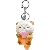 Swidearu Otter Plush Keychain - Adorable Furry Accessory for Handbags, Backpacks, and Wallets | Fun Gift for Women and Animal Lovers