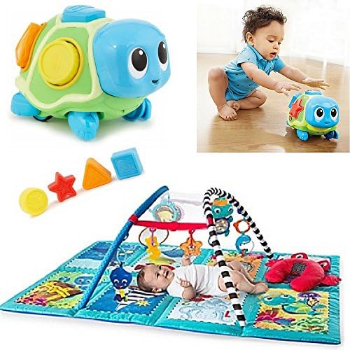 Baby Einstein Discovery Seas Multi Mode Gym &amp; Ocean Explorers Crawl 'n Pop! Turtle Best Baby Toys