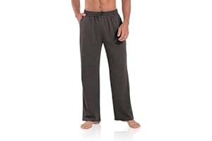 Agnes Urban Men's Joggers Sweatpants Open Bottom Straight Leg Casual Loose Fit Running Athletic Jersey Pants with Pockets