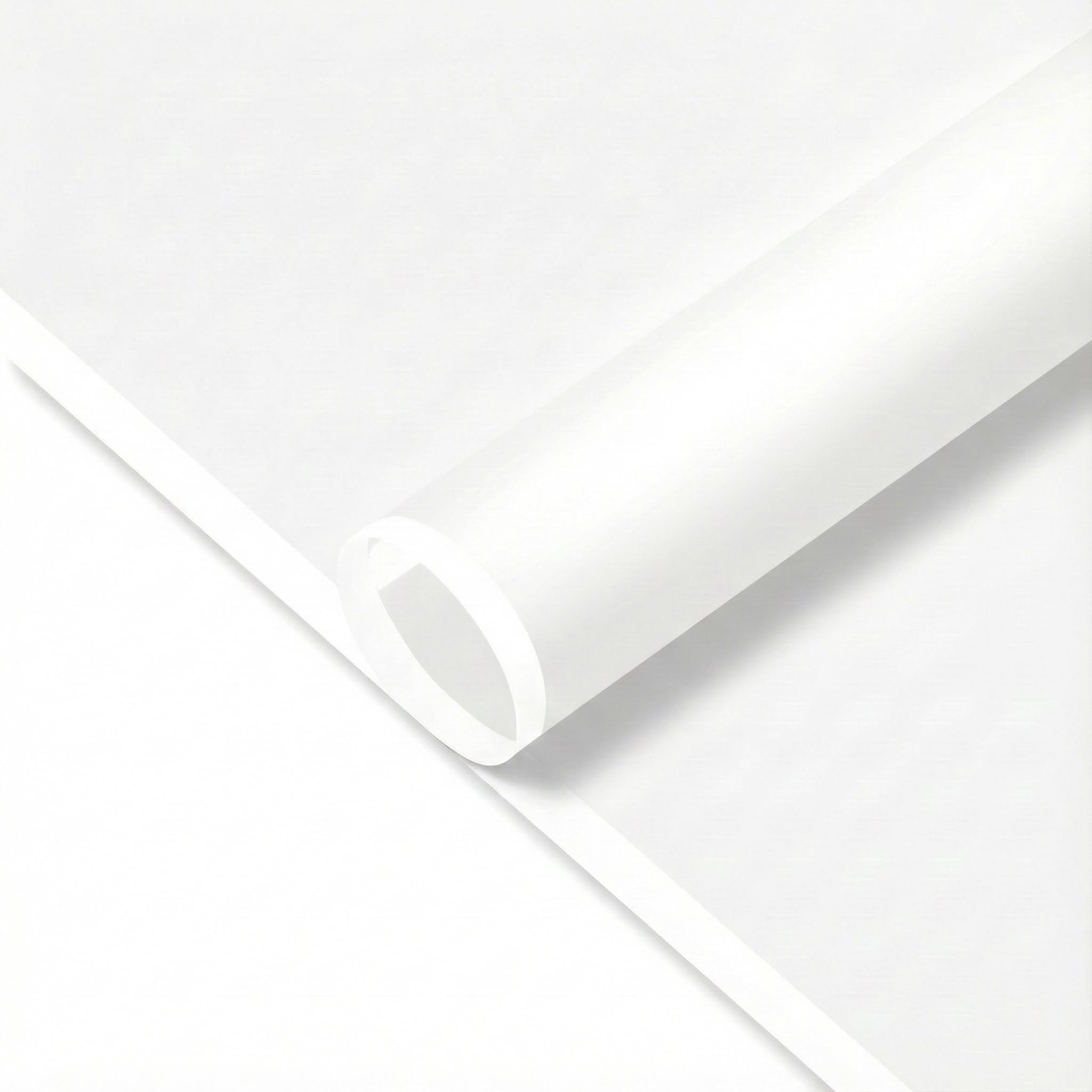 BBJ WRAPS Frosted Flower Wrapping Paper White Lines Gift Packaging Florist Bouquet Supplies 20 Counts (White)