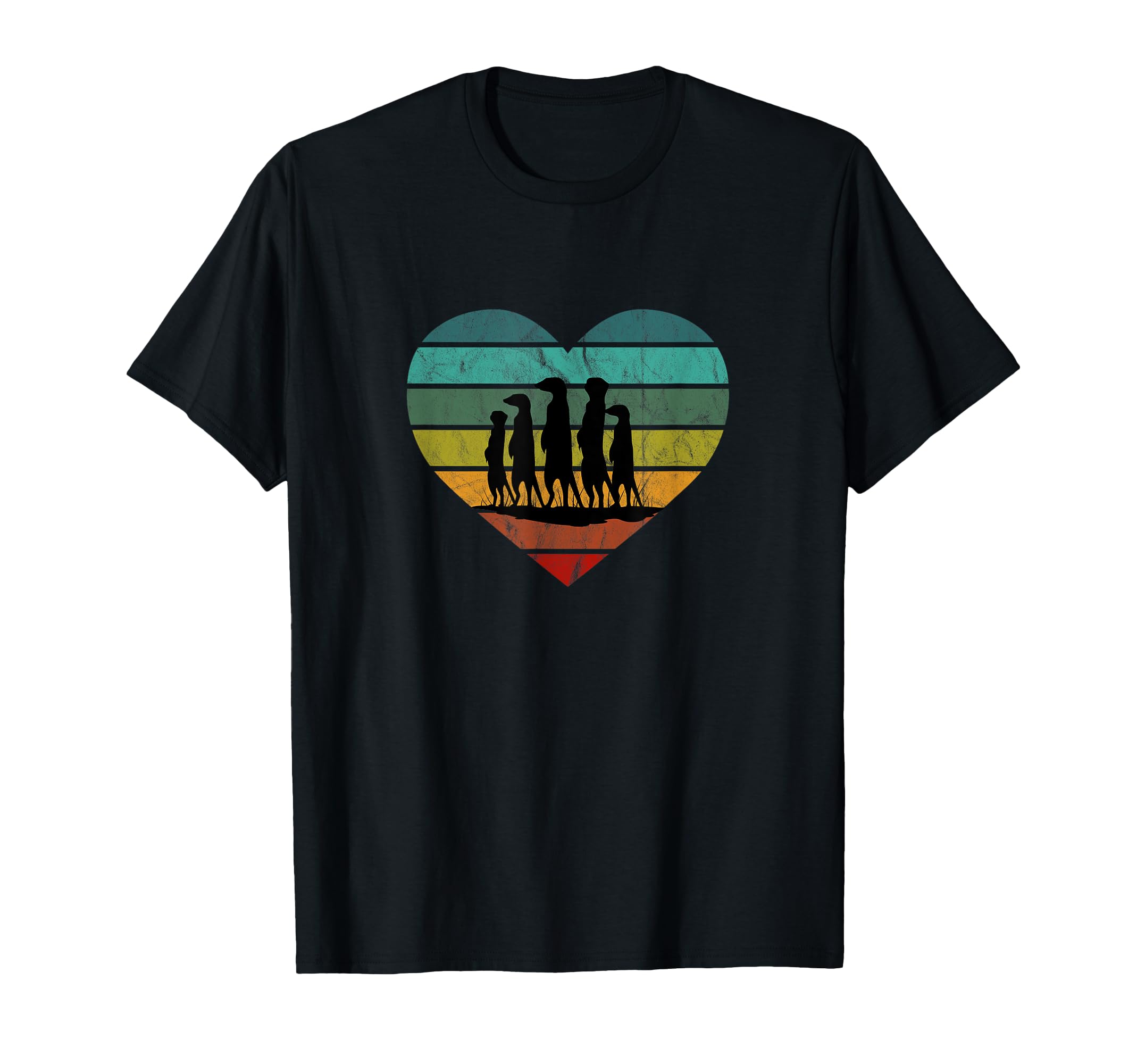 Ich Liebe Erdmännchen Afrika Herz Wildnis Safari Südafrika T-Shirt