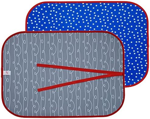 The Coral Palms Swimsuit Saver Roll-up Neoprene Mat Stars & Wavy Stripes