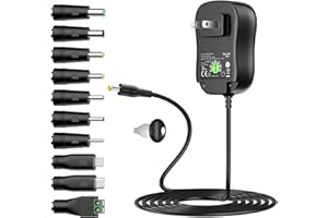 Basicvolt 45W 5V 6V 7.5V 9V 12V 13.5V 15V 3A Universal AC to DC Adapter Power Supply for Household Electronics LED Strip Ligh