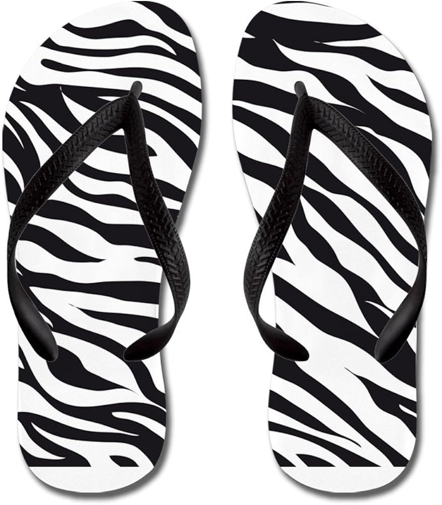 zebra print flip flops