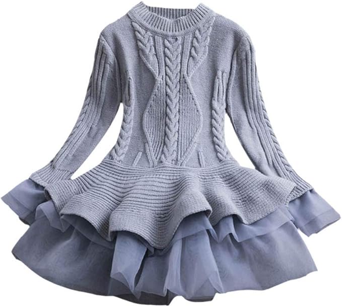 girls gray sweater dress