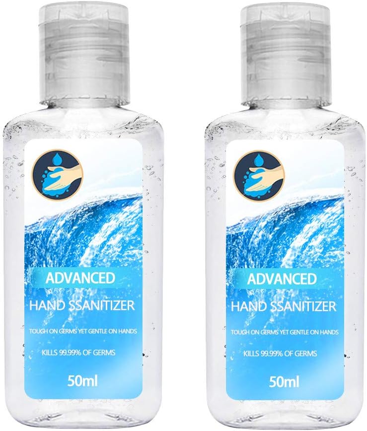 2PCS 50ML Mini Portable Quick-Drying Moisturizing Hand Sanitizer Gel for Kids Adult, Gentle Clean Hands Foaming Hand Soap No Washing Hand Sanitizer Snoothing Gel (B)