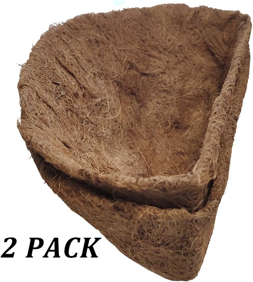 14 inch Coco Liner for Planters, 2PCS Half Round