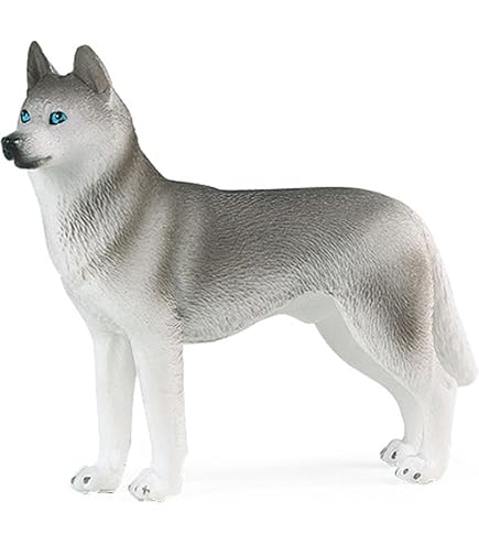 JOKFEICE Farm Animal Figurines, Realistic Cane Corso Fairy Garden Accessories, Learning Toys For Science Project, Birthday Cake Topper Gift For Boys And Girls(Grey
