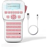 Vixic Pink Label Maker, Rechargeable Label Makers with Keyboard, Bluetooth Handheld Label Maker Machine with Backlit LM1600, Portable Labeler for Home Office Organization Kids School Items Gifts