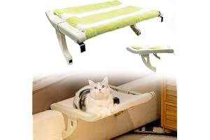 Cat Bedside Hammock,Sniffy Universe Plufura for Cats Bed,Cats Bed & Window Perch Holds up to 50lbs,One-Step Sliding Clamping 