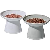 Necoichi BPA-Free Extra-Wide Elevated Cat Food Bowls, 2-Pack (Classic)