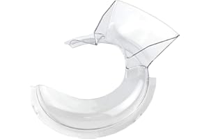 POKIN Pouring Shield for KitchenAid Tilt Head 4.5-5QT (Only) Stainless Steel Bowl Insert, KN1PS Transparent Splash Guard, Safety Pouring Shield Fits Kitchen Aid Standing Mixer Attachments & Accessories