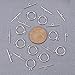 PH PandaHall 20 Sets Toggle Clasps, Jewelry Closure Clasp Ring IQ Toggle Clasps Round Clasps Fastener Hook Toggle Connectors TBar End Clasps for Necklace Bracelet Jewelry Making, Platinum