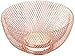 Nifty Small Copper Decorative Mesh Bowl – Modern Metal Fruit Basket, Lightweight Double Walled Design, Kitchen Counter Organizer, Decorative Home Decor Storage Holder