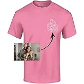 Personalized Custom Couples or Family Photo to Minimal Outline Sketch Art T-Shirt