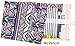 Hz.Codelo Canvas 72 Colored Pencils Wrap Roll Up Case, Travel Pen Holder Organizer with Zipper Pouch for Pencils Accessories,Great for Kids Adult Coloring Book -Bohemian (NO Pencil included)