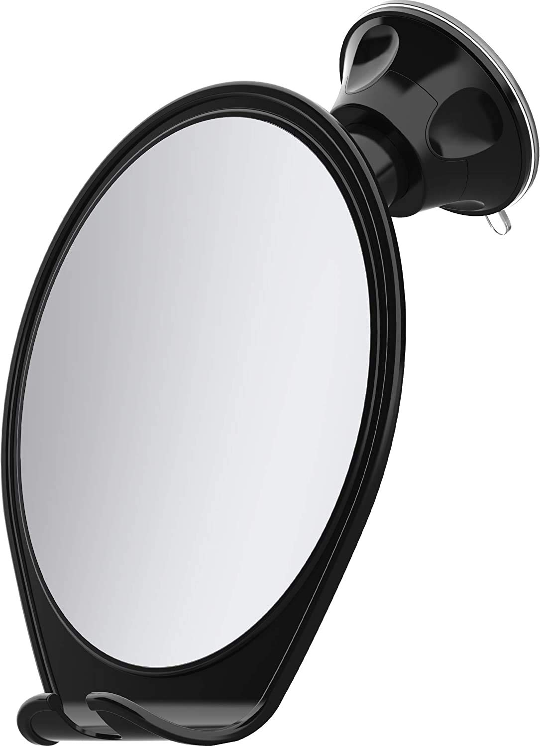 HoneyBull Shower Mirror for Shaving Fogless with Suction, Razor Holder & Swivel (Black) : Beauty