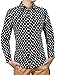 Allegra K Men Long Sleeve Button Down Dots Fitted Business Shirt Black White M