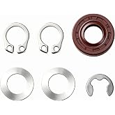 6PCS Heavy Duty Pan Seal Kit for Cuisinart Bread Maker CBK-200 CBK-100SS | Includes Seal Stainless Steel Flat Washer Clip and E-Clip Installation Guide Kitchen Breadmaker Machine Parts