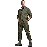 CQR Men's Tactical Ripstop Zip-Front Coverall, Lightweight Durable Utility Work Jumpsuit for Mechanics and Technicians