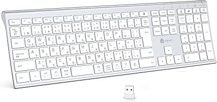 Amazon Co Jp Iclever Gkj35s Wireless 2 4 G Japanese Jis Layout Ultra Thin Type C Rechargeable Full Size With Numeric Keypads For Pc Keyboard Receiver Included For Windows Mac Perfect For Office And Home Japanese