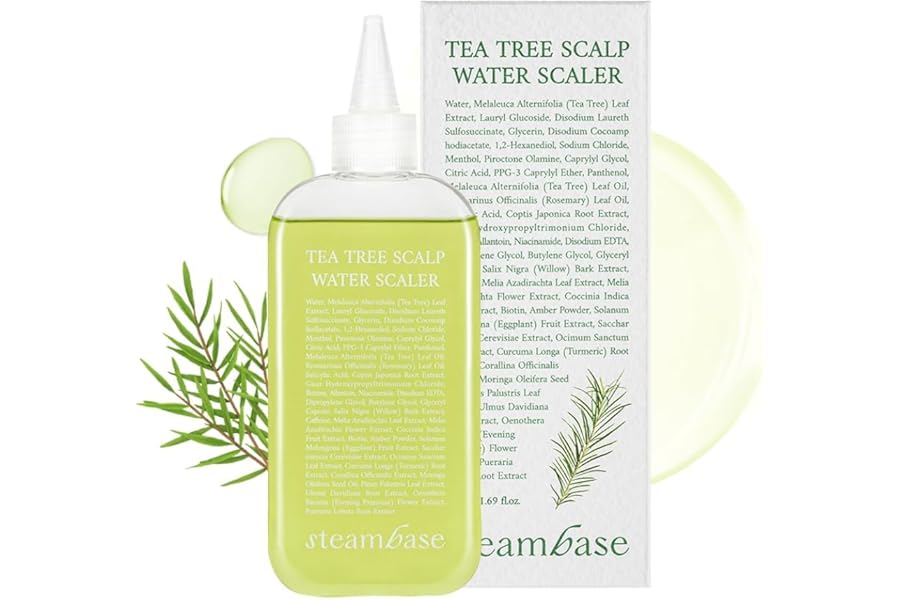 STEAMBASE Tea Tree Scalp Treatment | Purifies and Exfoliates Oily Scalp | Natural BHA & Tea Tree | Removes Odor & Buildup | Hypoallergenic Exfoliator, 8.42 fl oz