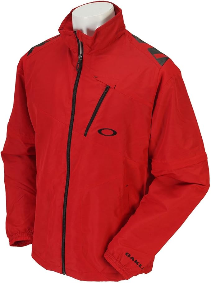 Amazon オークリー Oakley アウター ブルゾン ウインド ジャケット バーク ゴルフジャケット jp キャノンレッド 414 L コート ジャケット 通販
