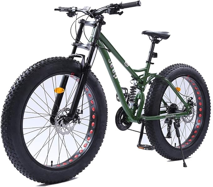 NENGGE 26 Inch Women Mountain Bikes, Dual Disc Brake Fat Tire Mountain