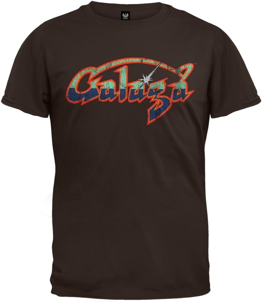 Galaga - Mens Logo Soft T-shirt Small Brown