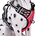 PoyPet No Pull Dog Harness, Reflective Comfortable Vest Harness with Front & Back 2 Leash Attachments and Easy Control Handle Adjustable Soft Padded Pet Vest for Small to Large Dogs (Red,L)