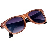Thacher's Nook Kids Wood Print Frame Sunglasses for Boys & Girls with UV400 Protection (Ages 3-12)