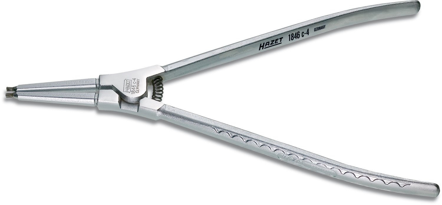 HAZET 1846C-4 310 mm Circlip Pliers - Chrome-Plated/Steel Grey
