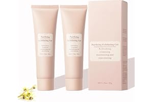 JEFUZH Purifying Exfoliating Gel, Facial Exfoliator Cleanser, Exfoliating Face Scrub, Exfoliating Gel Scrub for Face, Gentle Exfoliating Facial Cleanser for All Skin Types(2pcs)