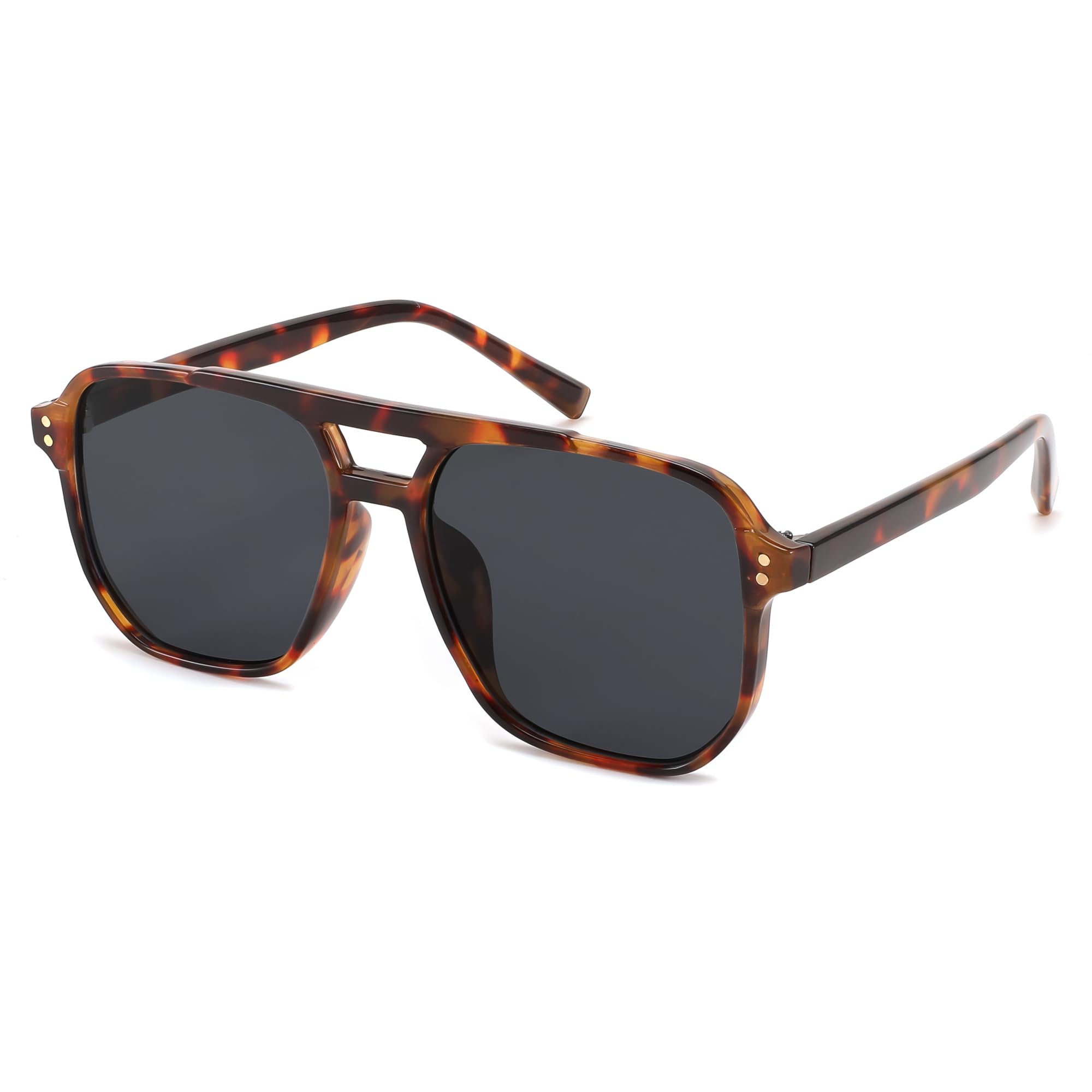 Photo 1 of FEISEDY Retro Square Aviator Sunglasses Women Men 70s Vintage Trendy Plastic Frame Sun Glasses B2835