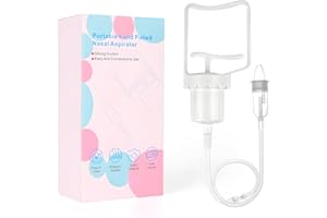 MOLUCKY Baby Nasal Aspirator, Powerful Hand Pump Baby Nose Sucker, Nasal Aspirator for Baby with Soft Silicone Nose Tip for Fast and Effective Relief of Nasal Congestion in Infant.