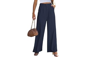 GRAPENT Wide Leg Pants for Women Work Business Casual High Waisted Dressy Pants Flowy Trousers Office