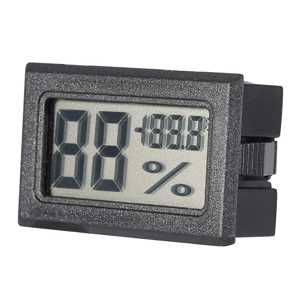 Digital Hygrometer Large LCD Screen Thermometer Humidity Monitor for Home Office Greenhouse Bedroom Black with Accurate Temperature and Humidity Measurement