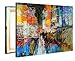Large Canvas Print Wall Art – 7TH Avenue – 40x30 Inch Cityscape Canvas Picture Stretched On A Wooden Frame – Giclee Canvas Printing – Hanging Wall Deco Picture / e10850