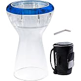 Wambooka DAR-BL Touring Series Diamond Wet &amp; Dry Darbuka | 8.75" Head &amp; Unbreakable PC Body | Lightweight Drum for Deep Bass &amp; Crisp Highs | Includes Padded Bag, Allen Key &amp; Learning Course | Blue
