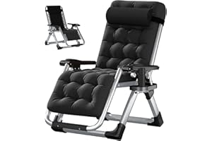 LILYPELLE Zero Gravity Chair, Premium Lawn Recliner Folding Portable Chaise Lounge with Detachable Cushion, Headrest and Cup Holder, Reclining Patio Lounger Chair
