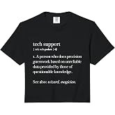 Tech Support Definition Funny Computer Geek Programmer Gift Comfort Colors Crop Top