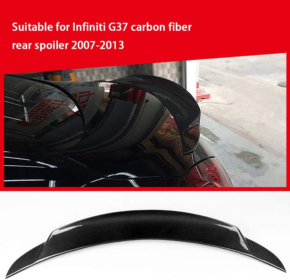 10JQK Applicable To Infiniti G37 Modified Carbon Fiber Rear Spoiler 2007-2013,2-door