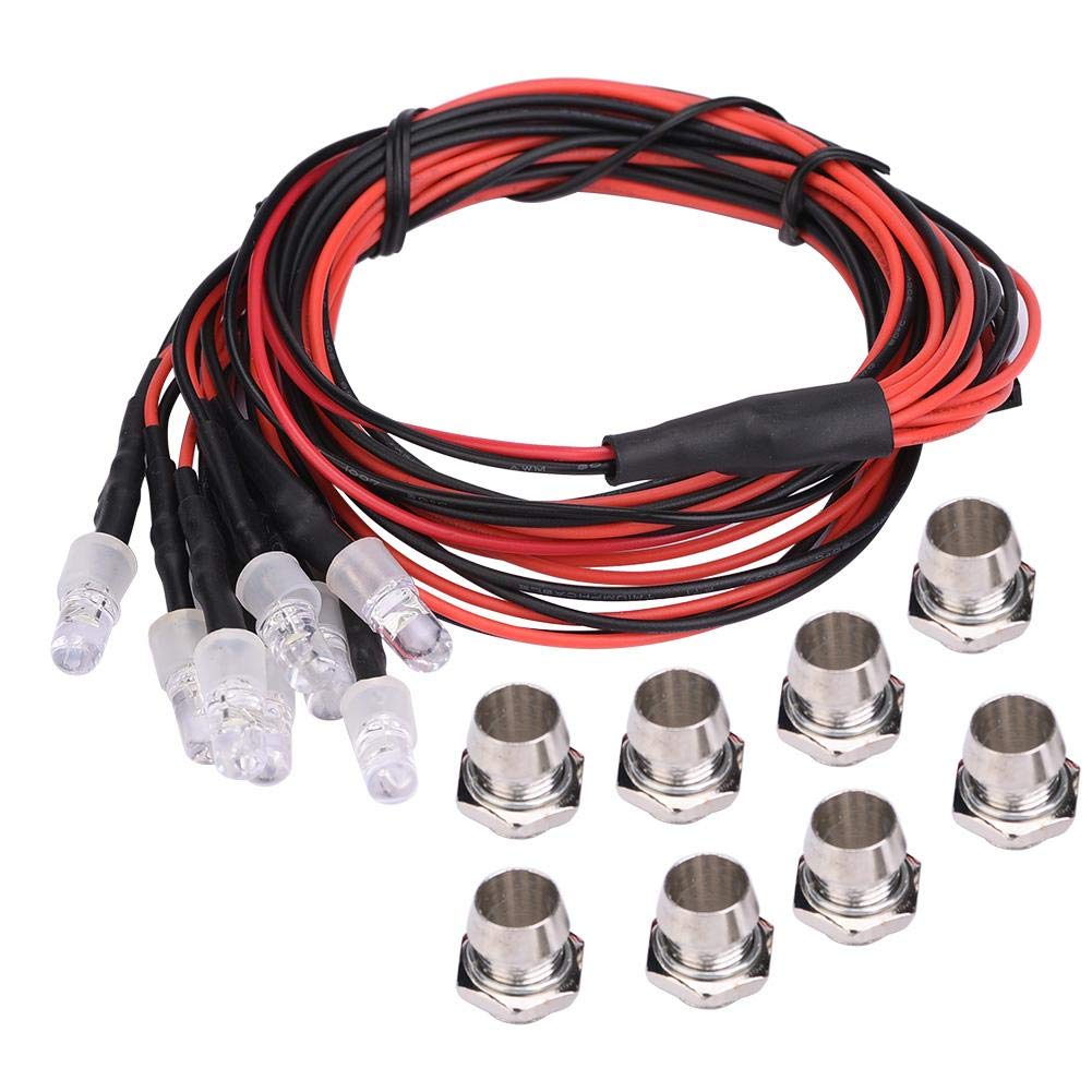 RC Car LED Lights, 8 Pcs Headlights RC Accessory LED Lights for Model Drift Car (7#)