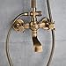 Rozin Wall Mounted Bathroom Rainfall Shower Set Tub Mixer Tap with Hand Sprayer Antique Brass