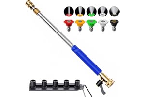 Upgraded Jet Nozzle Power Washer Wand Hose Nozzle, Adjustable Hydro Nozzle Wands 18-33 inch, Jet High Pressure Water Hose Spr