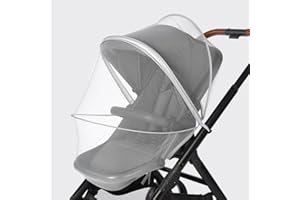 WVMKOR Baby Stroller Mosquito Net Universal Breathable Stroller Canopy Cover with Mosquito Netting for Infant Toddler Pushchair (White)