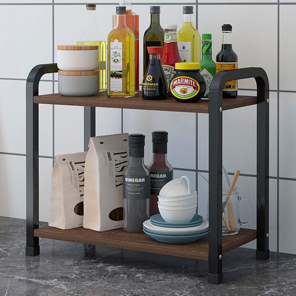 Wild Oak - Estante de almacenamiento multifuncional, marco negro ...