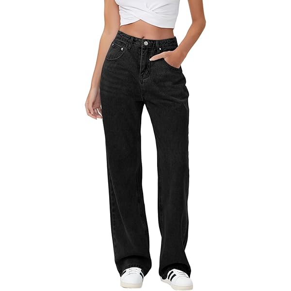 Boyfriend Jeans for Women Teen Girl High Waisted Loose Fit Baggy