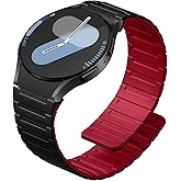 SNBLK Magnetic Band Compatible with Samsung Galaxy Watch 7 Band 6 5 4 Active 2 FE 40mm 44mm/5 Pro 45mm/6 4 Classic/Watch 3, No Gap 20mm Magnet Silicone Sport Strap for Samsung Watch Bands Men Women