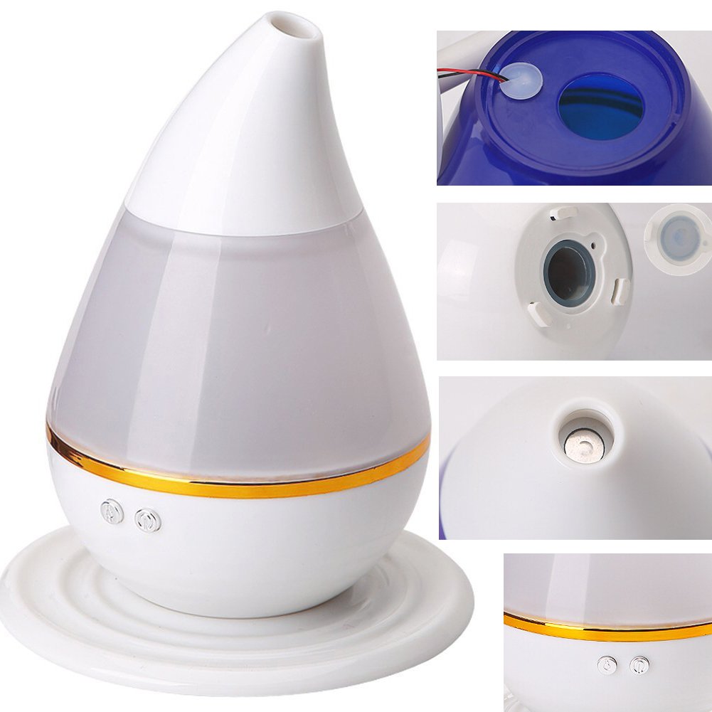 Mini USB Humidifier, Oversized Mist,Diffuse Water & Essential Oils, Changing Colors Light Automatically,Keep 10-20 Square Meters Air Humidity, for Home\\Office £¬Tank capacity: 200ml ¡­